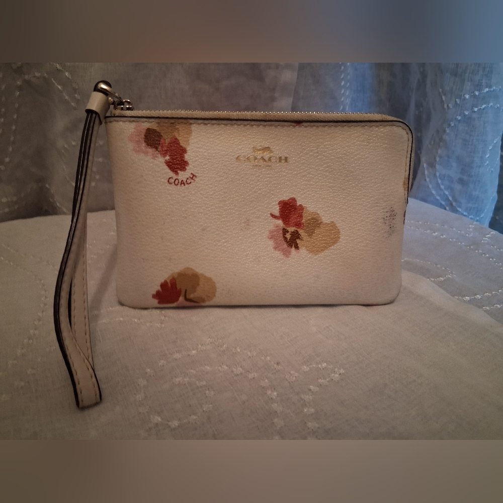Coach Floral Wristlet